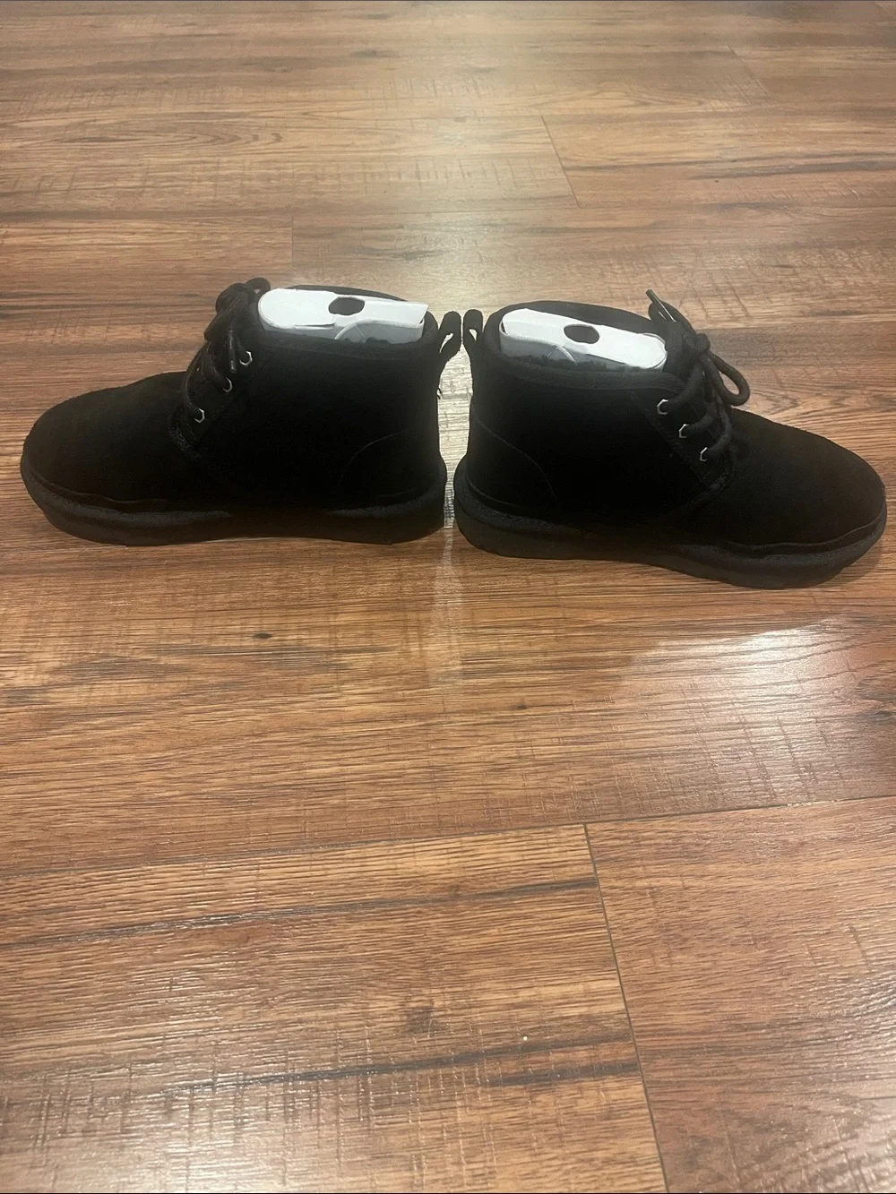 UGG Kids Black Suede Lace-Up Ankle Boots